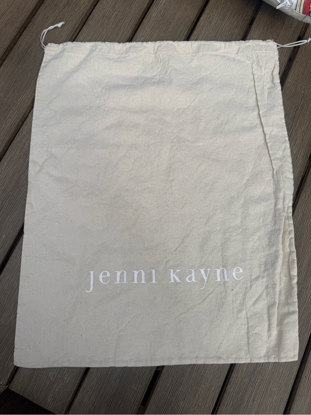 Jenni Kayne Cream Canvas Drawstring Dust Bag